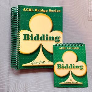 ACBL Bridge Series Bidding Card Game Book and EZ Guide by Audrey Grant. Book Set